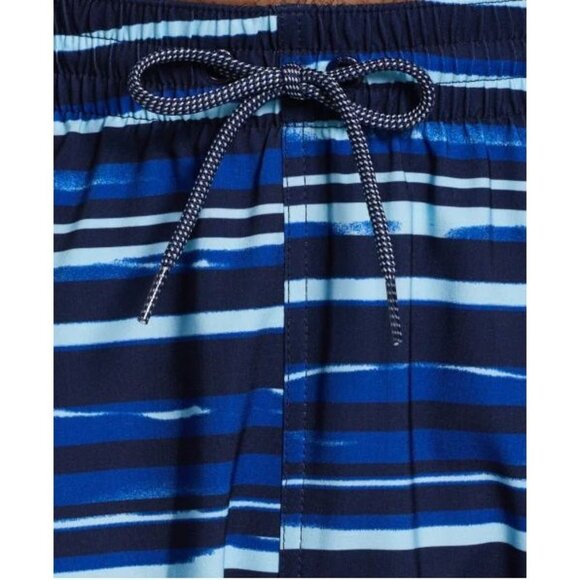 Nike Blue Fade Stripe Breaker 9" Swim Trunks Bathing Suit w/ Pockets Men's M NEW - Picture 4 of 12